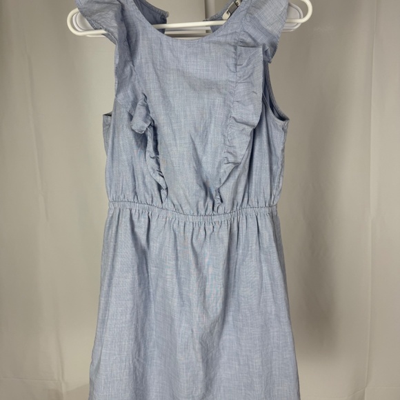 Madewell Bellflower Dress Size Size 6, Light Blue, Ruffle Sleeve, Midi Length - Picture 2 of 8